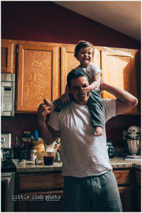 Making coffee with Dad - Poulsbo Lifestyle Photographer - Little Fish Photo