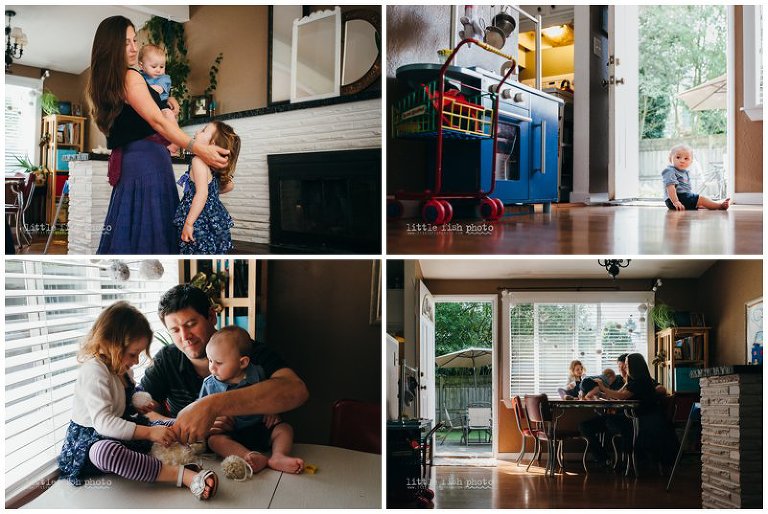 Family at home - Shoreline Lifestyle Photographer