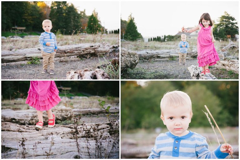 Children playing at Fay Bainbridge Park - Kitsap Photographer