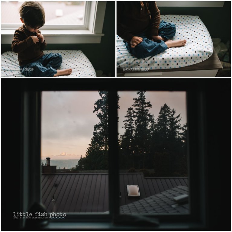 Morning at home with little boy - Kitsap Documentary Family Photographer