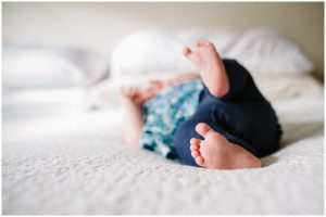 3 month old baby girl at home with mom and dad - family lifestyle photography