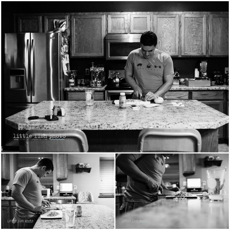 Making dinner together - Family documentary photography