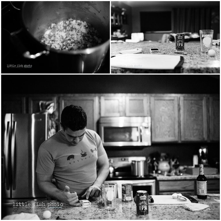 Making dinner together - Family documentary photography