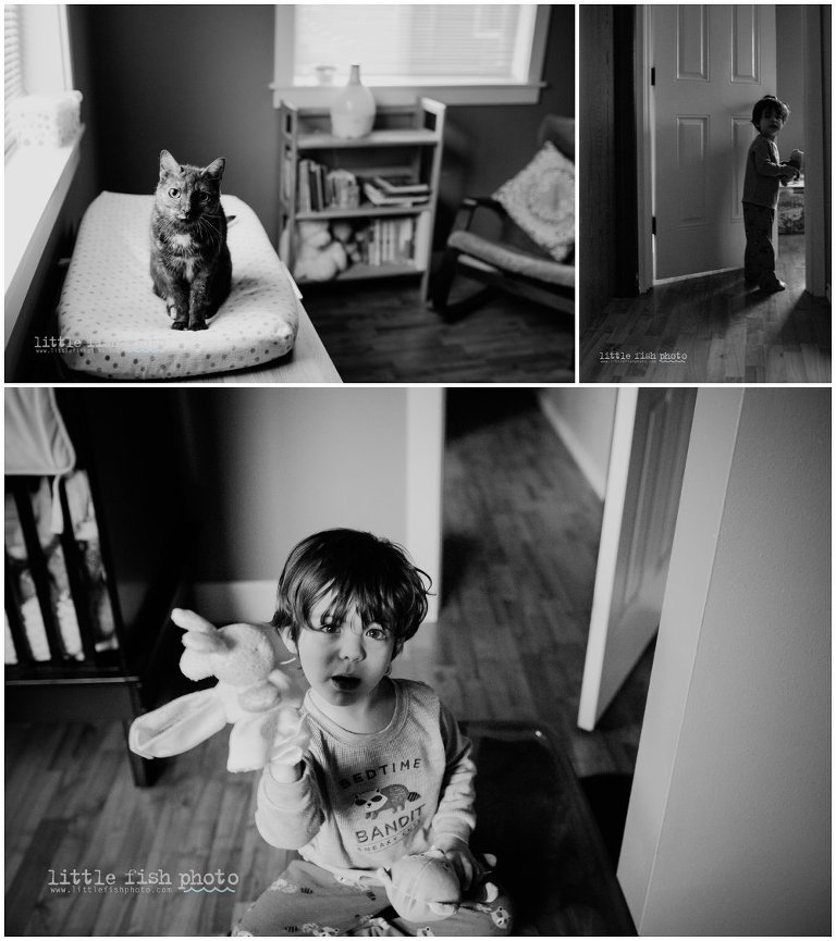 little boy in bedroom - Kitsap Documentary Family Photographer