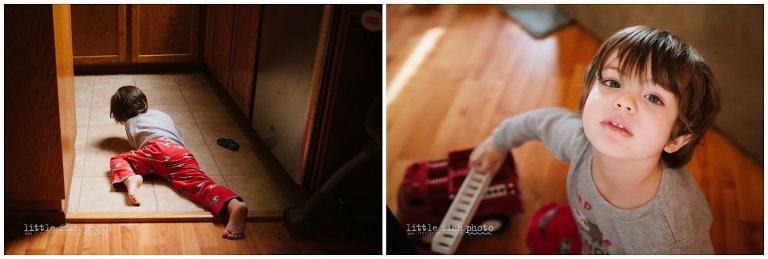 little boy plays on floor - Kitsap Documentary Family Photographer