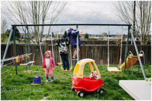 kids on swing set - day in the life photography