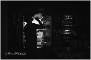 drinking milk from the jug in black and white - Kitsap Family documentary photographer
