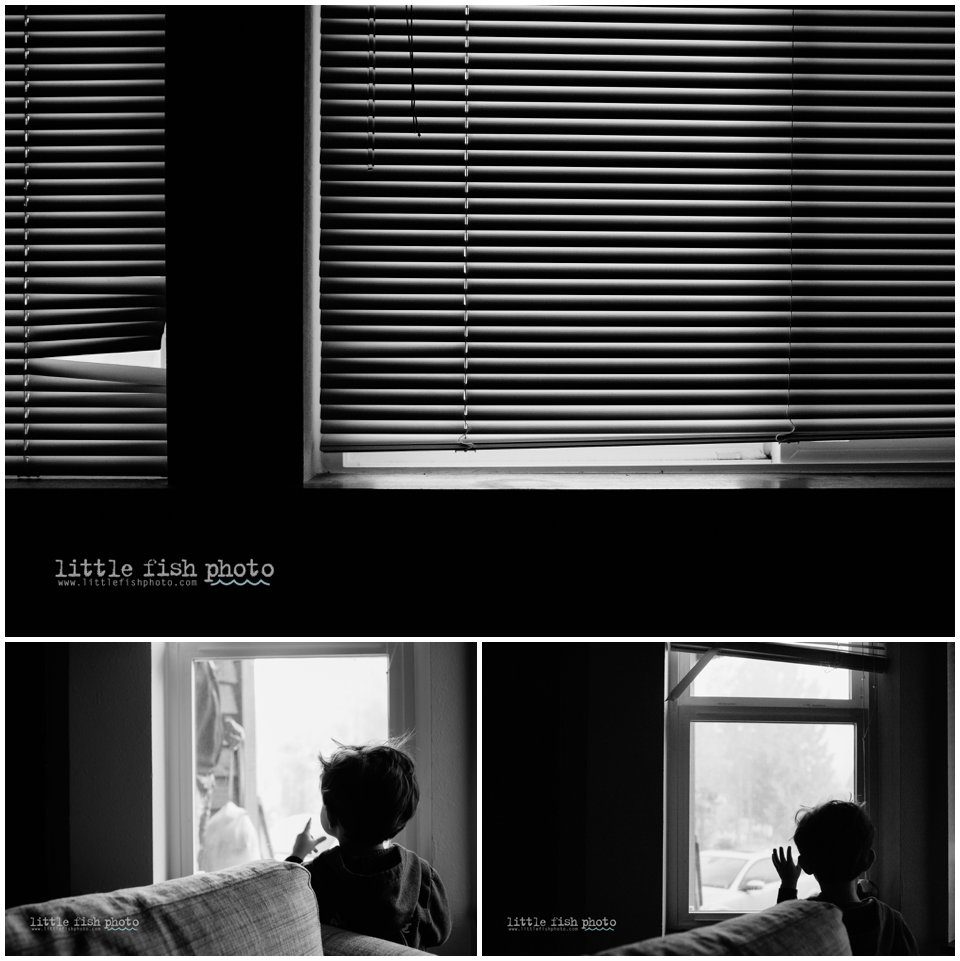 waving bye bye through window, day in the life - Kitsap Lifestyle Photographer