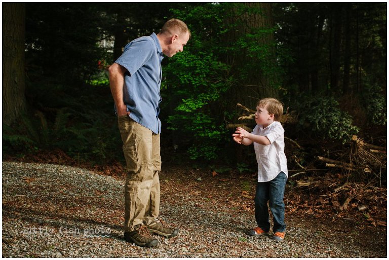 father and son having conversation - family storytelling photography