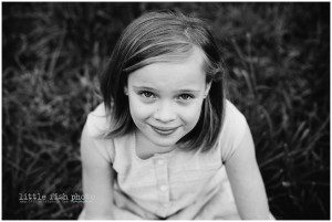 black and white portrait of girl - Backyard Family storytelling Photography