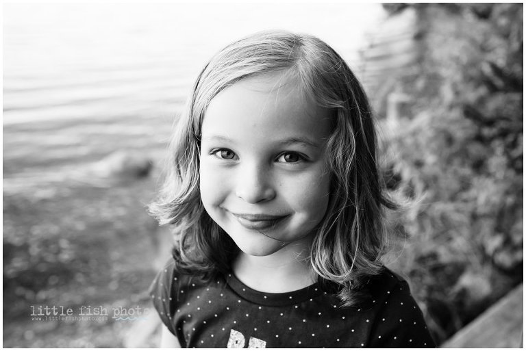 black and white girl on beach - family photography