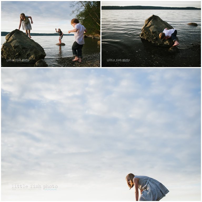 kids climbing rocks - family storytelling photography
