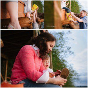 cleaning sandy beach feet - family storytelling photoraphy