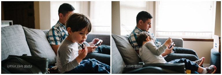 hanging out with dad - Family Documentary Photography