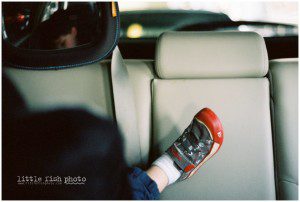 asleep in the car seat on the ferry