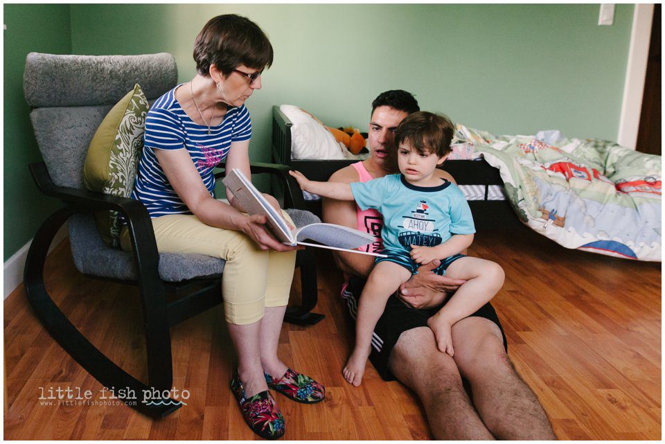 grandma reads bedtime story
