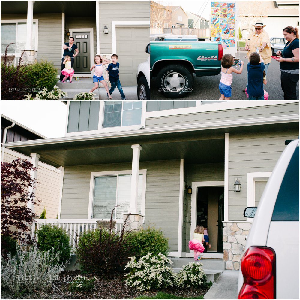 running out to meet ice cream man