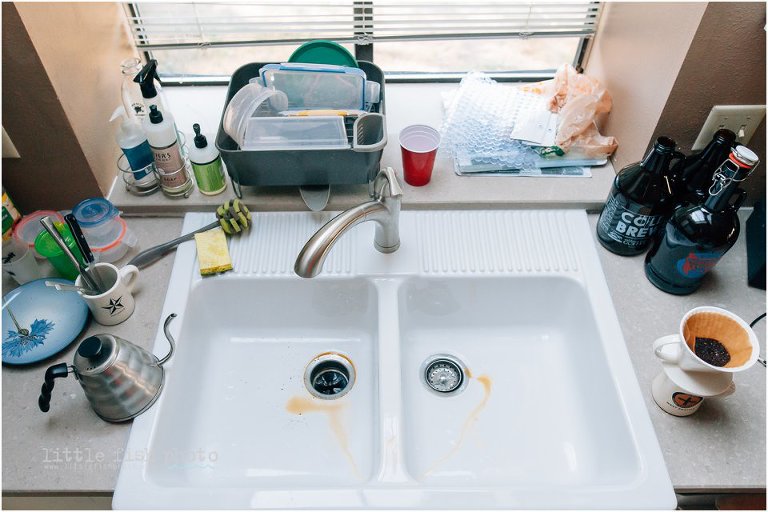 coffee in sink