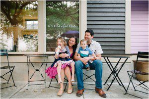 family with ice cream