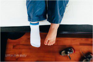 one sock off and once sock on