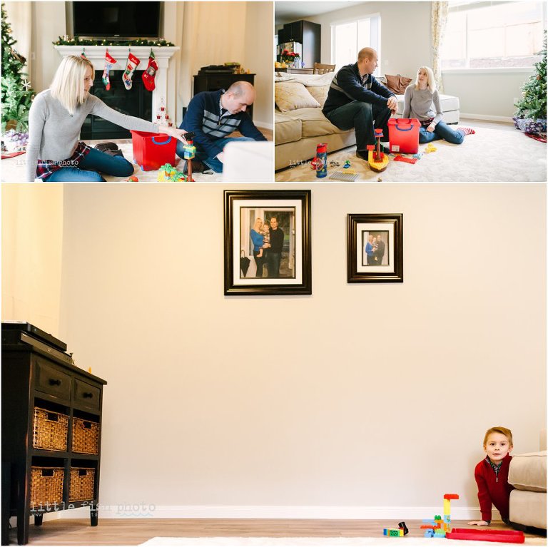Family at play in living room