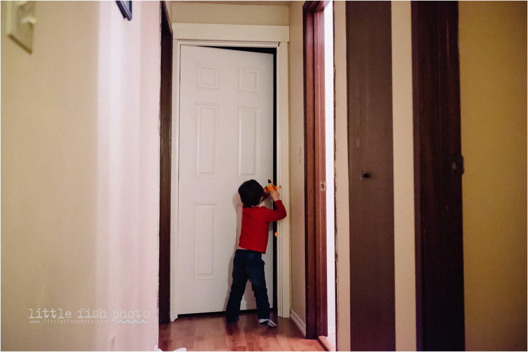 Boy entering bedroom