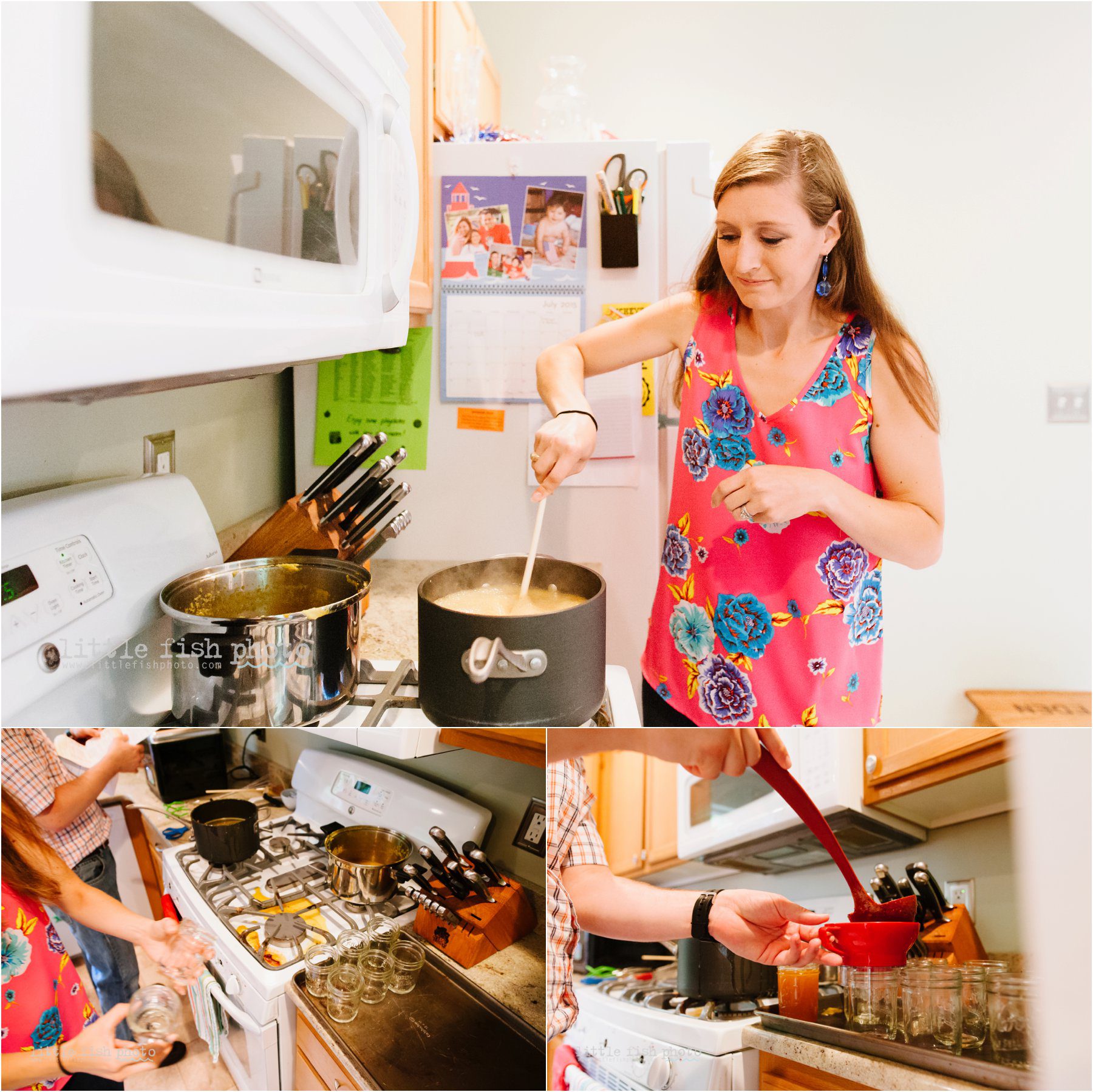 family canning plums - Documentary Family Photography