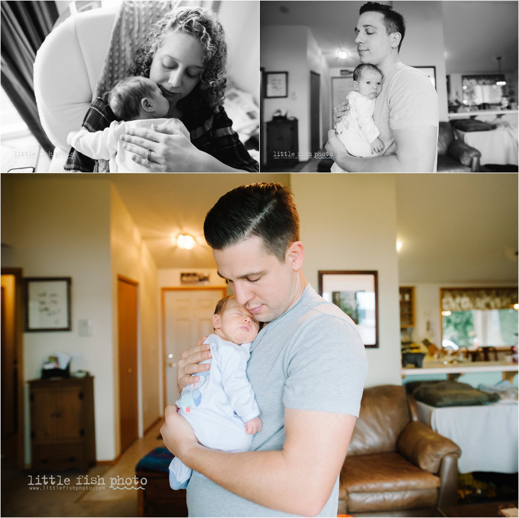 dad puts baby to sleep - Bainbridge Island documentary baby photographer