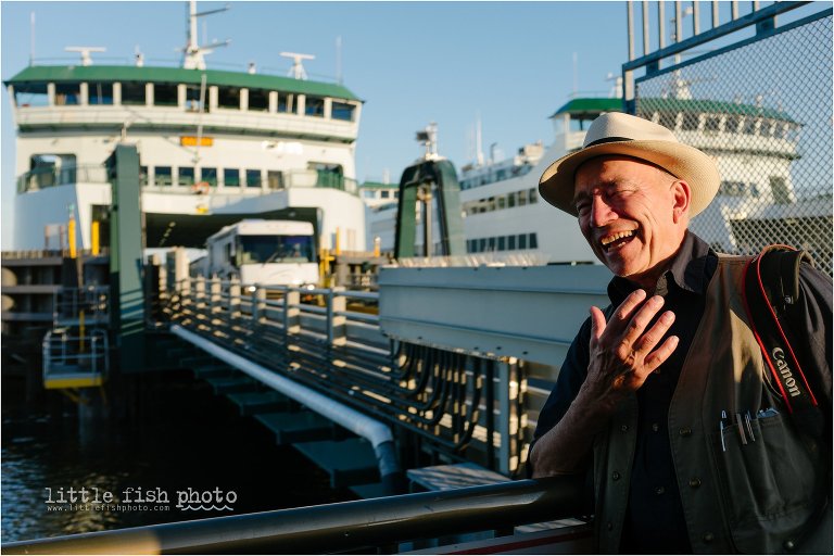 Sam outside ferry - Kitsap Lifestyle & Documentary Photographer