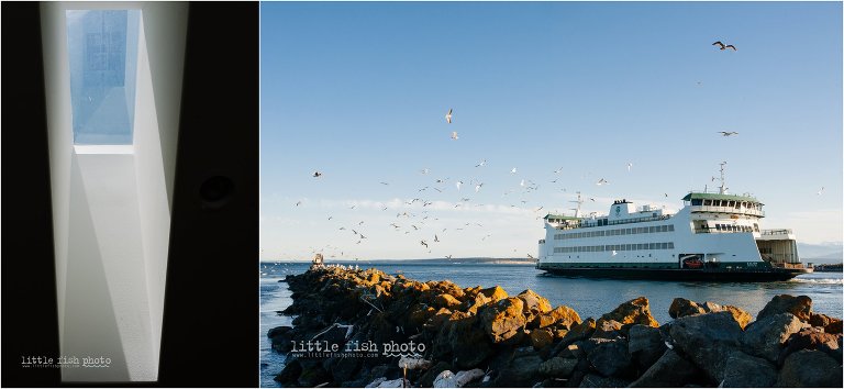 ferry to Port Townsend and sunshine through skylight - Kitsap Lifestyle & Documentary Photographer