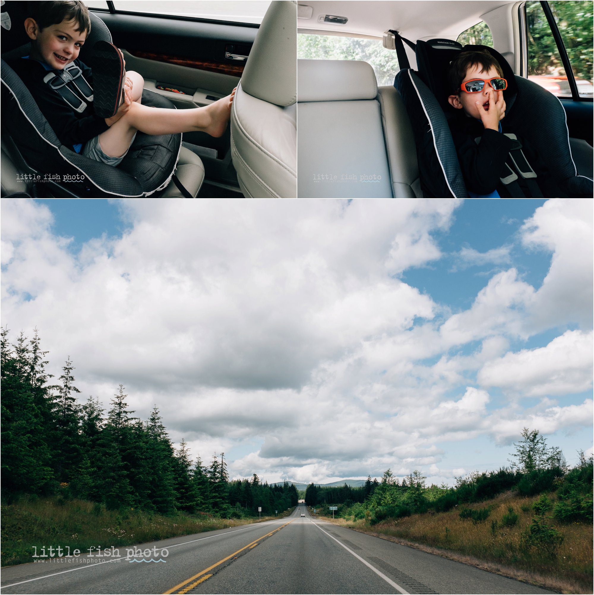 boy on road trip in western Washington -Documentary Family Photographer