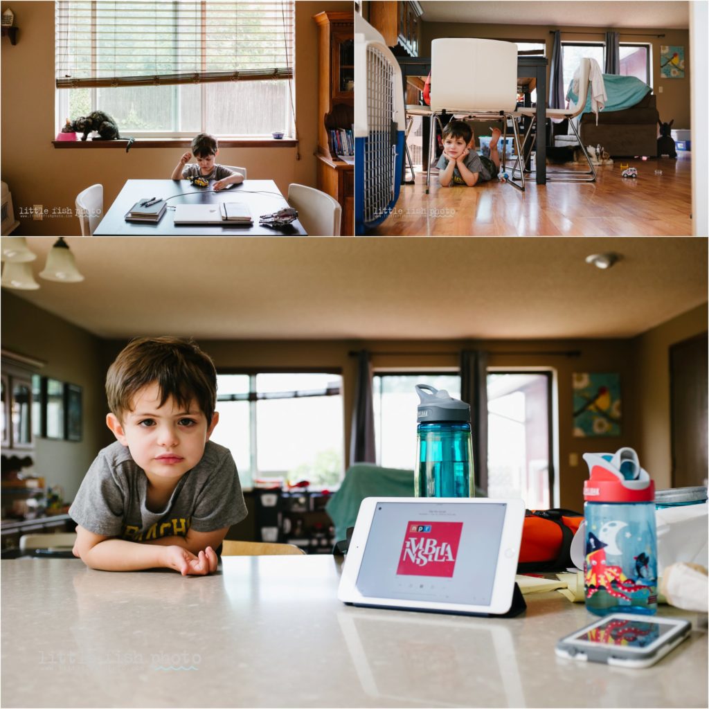 grumpy kid at home - day-in-the-life-poulsbo-documentary-family-photographer