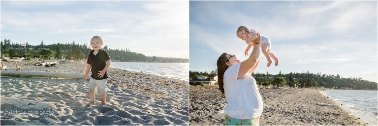 family at beach - Kitsap Lifestyle Family Photographer