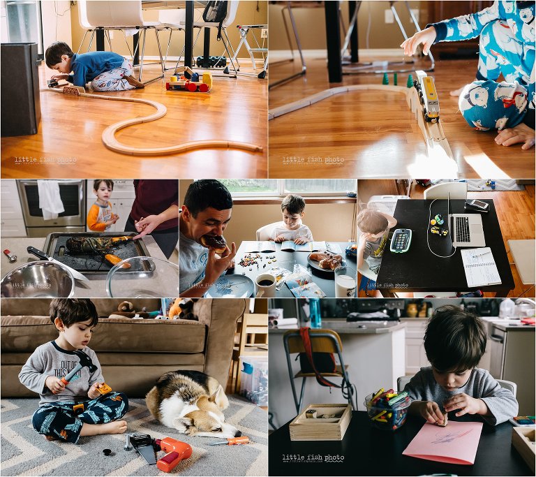 boy playing at home - Kitsap Documentary Family Photographer