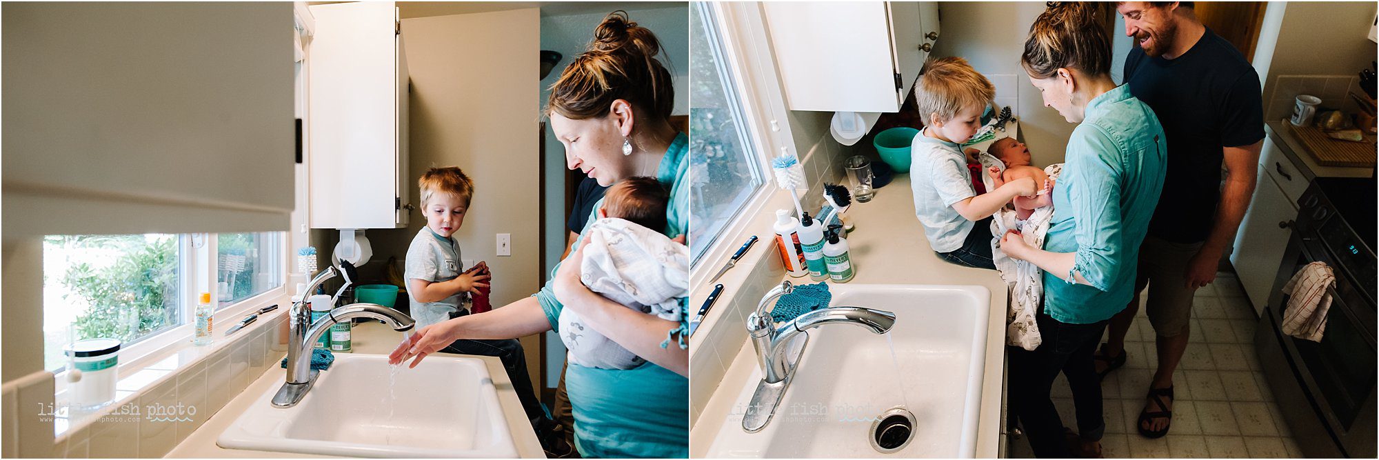 baby in sink