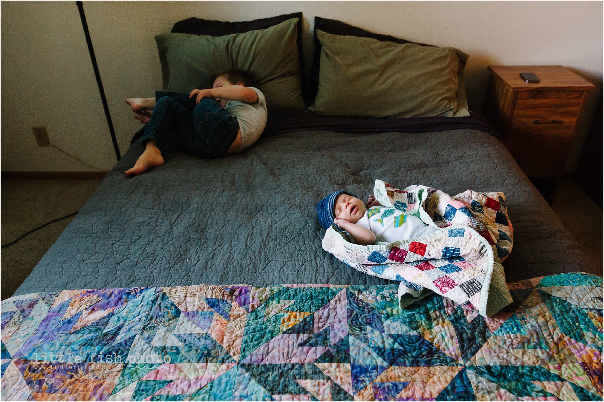 brothers on bed