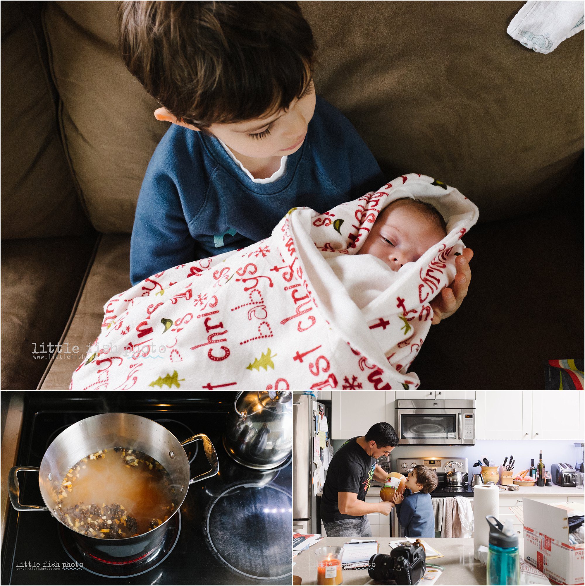 father and son make cider