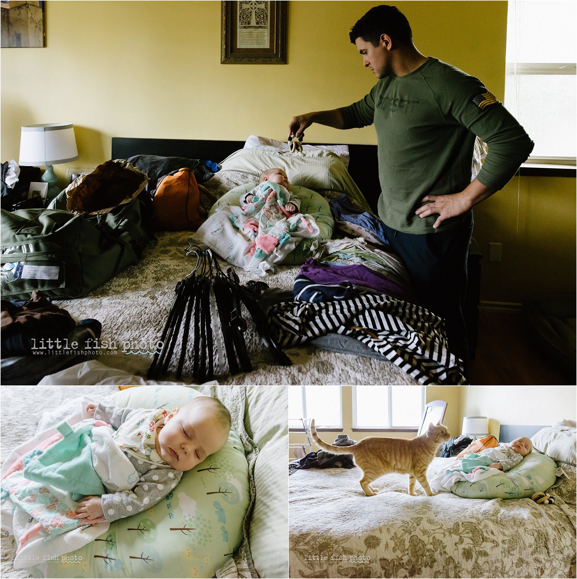 father puts baby to sleep -Poulsbo Documentary Family Photography