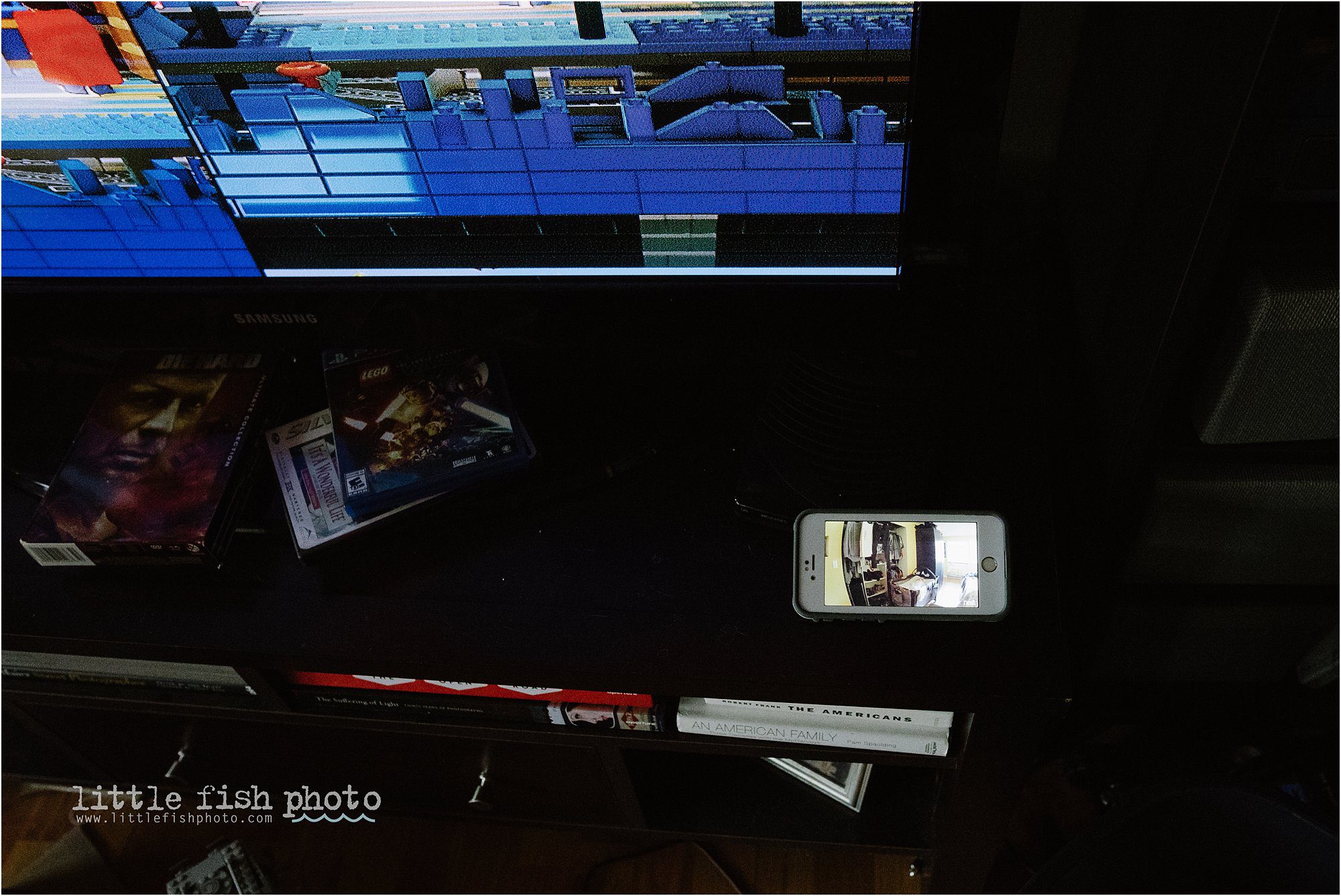 baby monitor on phone - Poulsbo Documentary Family Photography