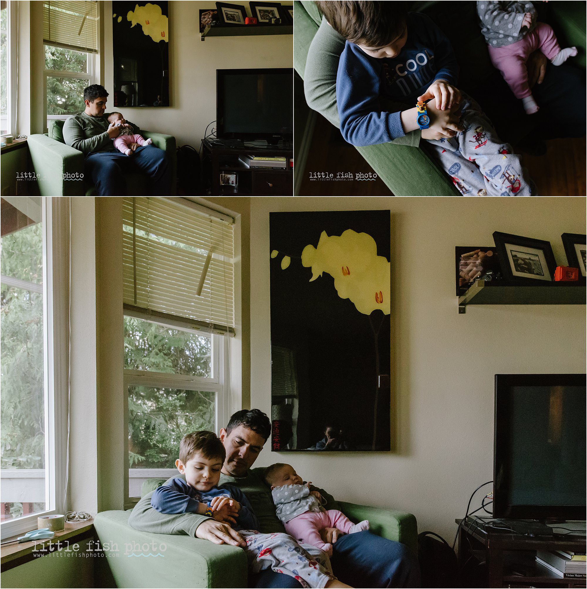 father with children - Poulsbo Documentary Family Photography