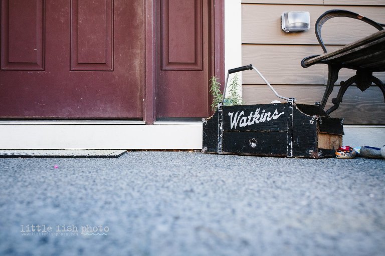 decor on doorstep - Kitsap Lifestyle Newborn Photographer