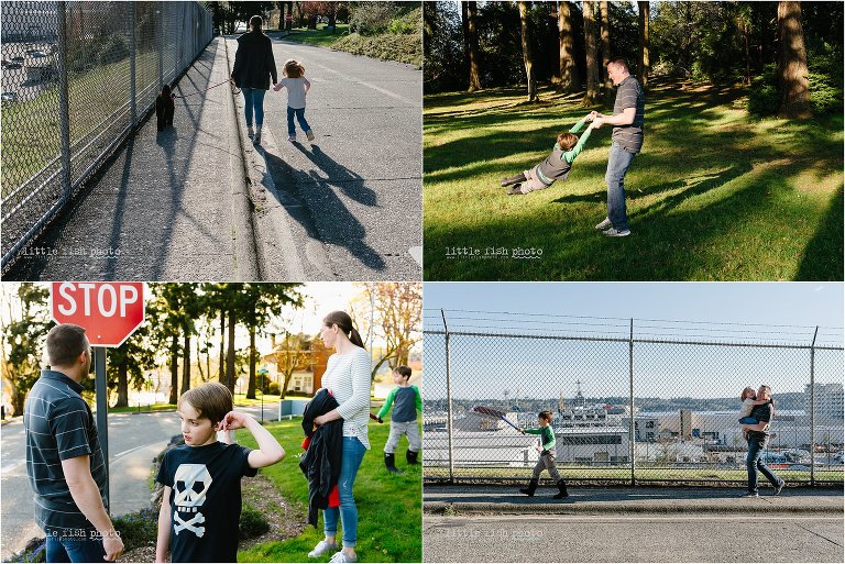 family takes walk - Kitsap Documentary Family Photographer