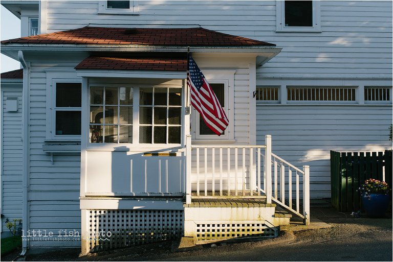 home exterior in harsh sunlight - Kitsap Documentary Family Photographer