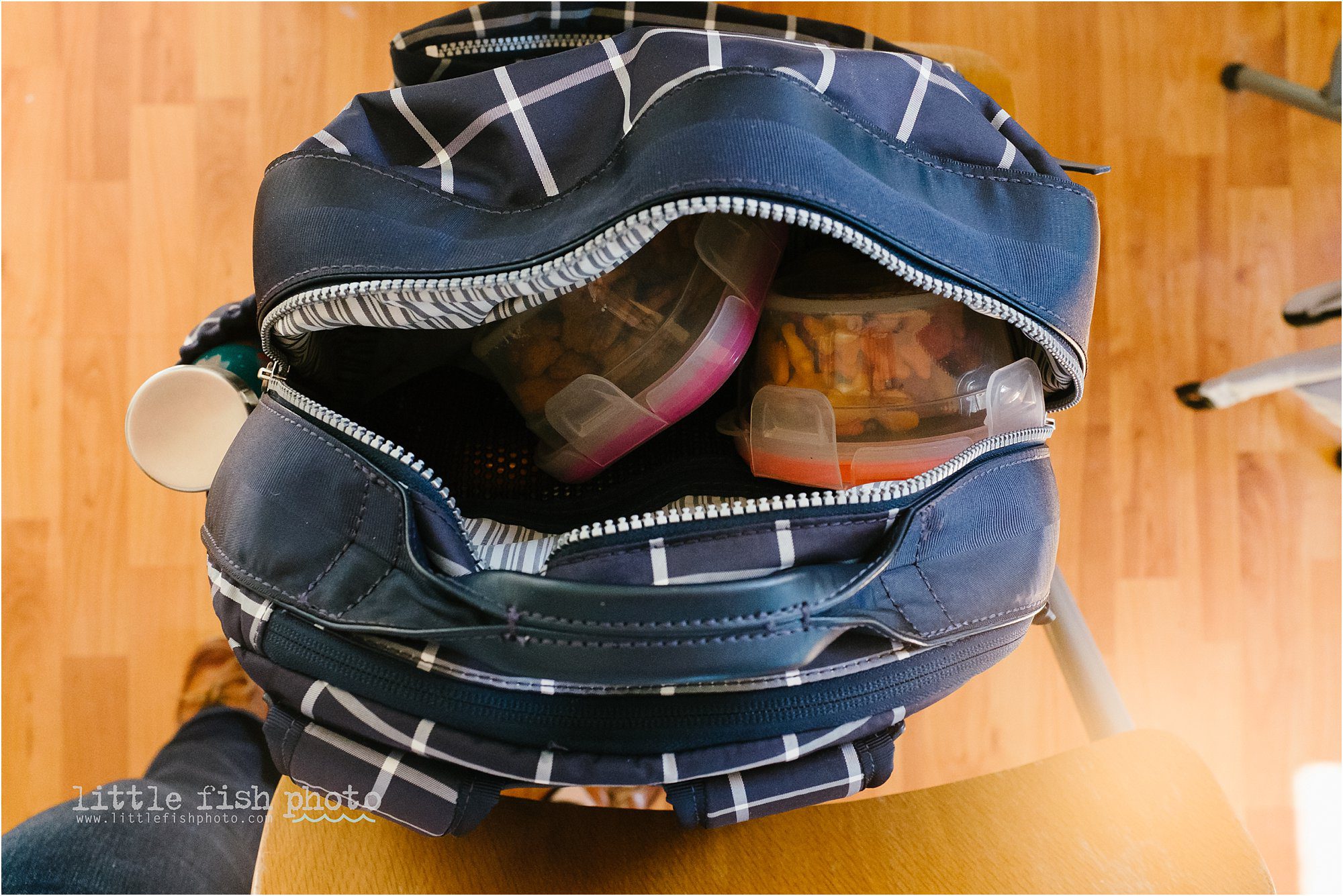 snacks in backpack