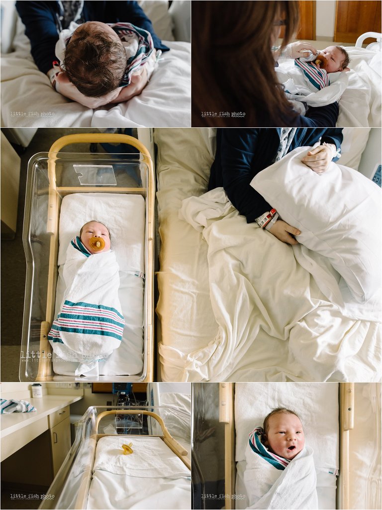 baby boy in bassinet at hospital