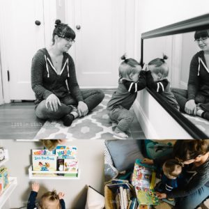 toddler boy reads with mom - kitsap documentary family photographer