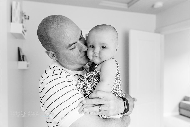 father and 4 month old girl - Poulsbo Lifestyle Family Photographer