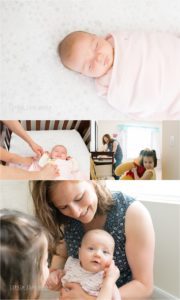 Mother wakes up and tends to baby - Kitsap Lifestyle Photographer