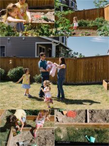 little girls in garden - Kitsap Lifestyle Photographer