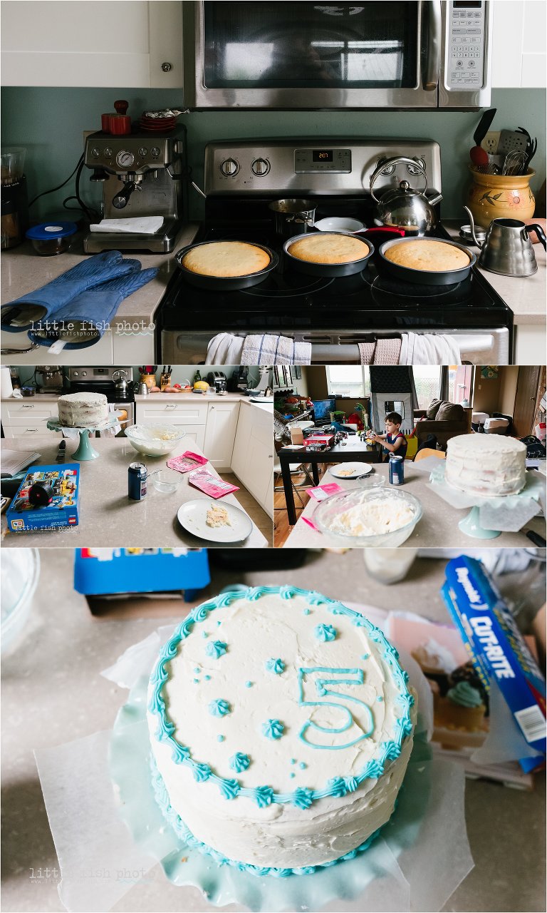 baking a birthday cake